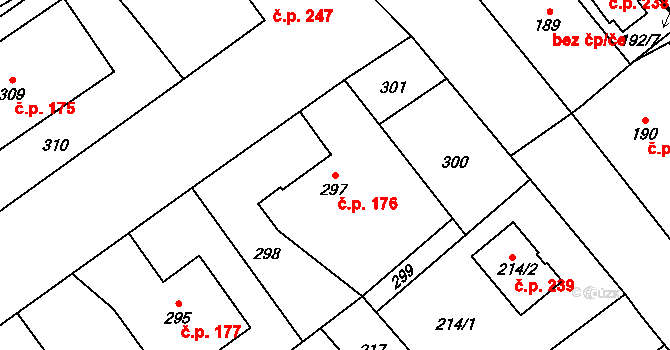 Přerov IV-Kozlovice 176, Přerov na parcele st. 297 v KÚ Kozlovice u Přerova, Katastrální mapa