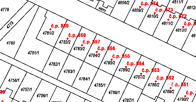 Žižkov 856, Kutná Hora na parcele st. 4784/2 v KÚ Kutná Hora, Katastrální mapa