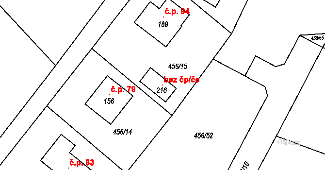 Osek 119505401 na parcele st. 216 v KÚ Osek u Sobotky, Katastrální mapa