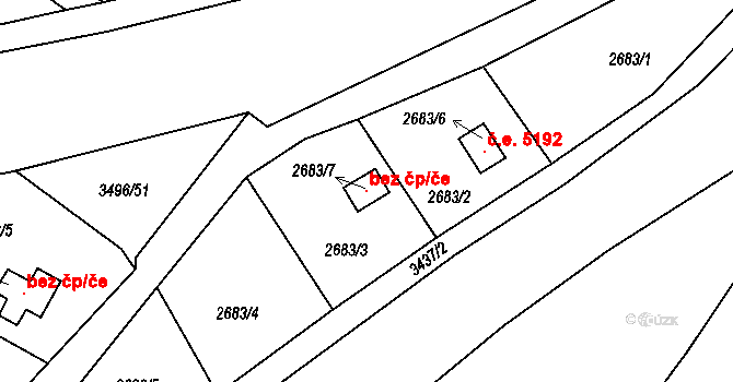 Pelhřimov 120462401 na parcele st. 2683/7 v KÚ Pelhřimov, Katastrální mapa