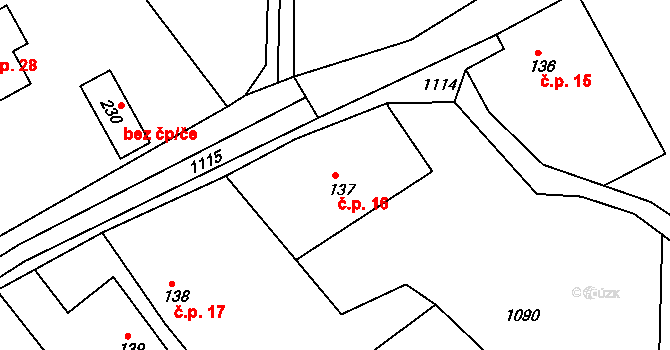 Rozsocha 16, Orlické Podhůří na parcele st. 137 v KÚ Rviště, Katastrální mapa