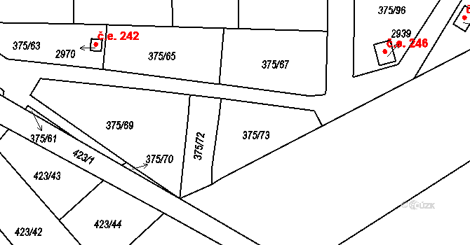Úšovice 244, Mariánské Lázně, Katastrální mapa