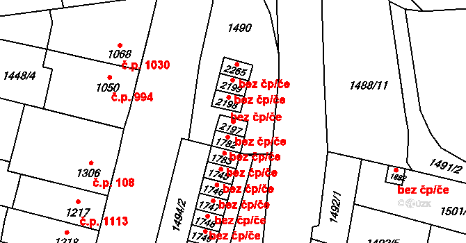 Hořice 38259401 na parcele st. 2197 v KÚ Hořice v Podkrkonoší, Katastrální mapa