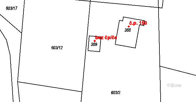 Teplice nad Metují 40127401 na parcele st. 389 v KÚ Teplice nad Metují, Katastrální mapa
