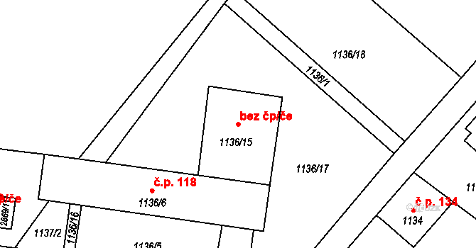 Raspenava 41484401 na parcele st. 1136/15 v KÚ Raspenava, Katastrální mapa