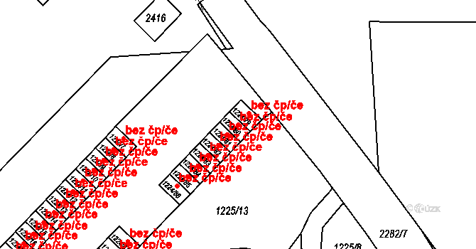 Teplice 42728401 na parcele st. 1224/80 v KÚ Teplice-Trnovany, Katastrální mapa