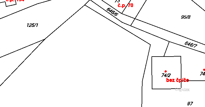 Malá Morávka 43304401 na parcele st. 74/2 v KÚ Karlov pod Pradědem, Katastrální mapa