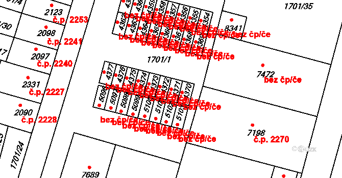 Kroměříž 45005401 na parcele st. 4371 v KÚ Kroměříž, Katastrální mapa