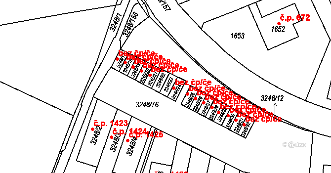 Praha 46718401 na parcele st. 3248/23 v KÚ Krč, Katastrální mapa