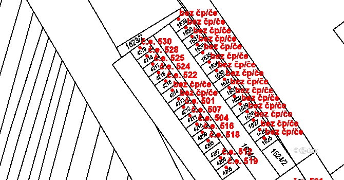 Hluk 47201401 na parcele st. 4214 v KÚ Hluk, Katastrální mapa