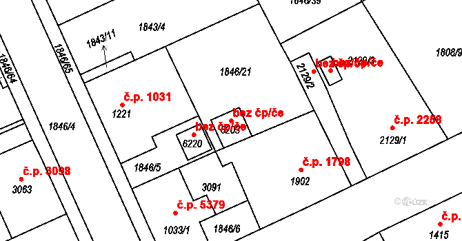 Jablonec nad Nisou 48095401 na parcele st. 6203 v KÚ Jablonec nad Nisou, Katastrální mapa