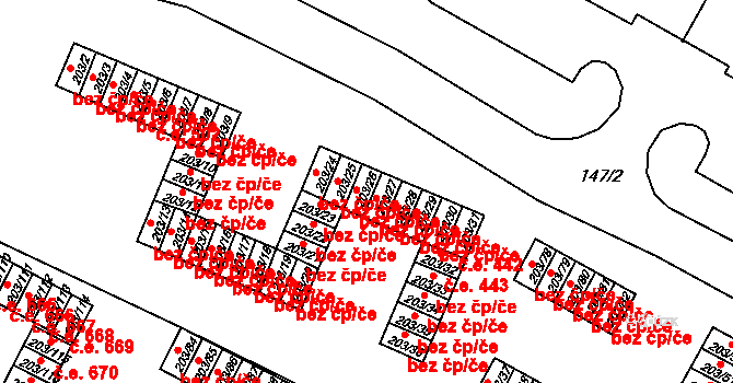 Tachov 50021401 na parcele st. 203/27 v KÚ Tachov, Katastrální mapa