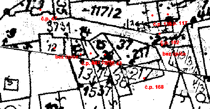 Chodská Lhota 43 na parcele st. 15 v KÚ Chodská Lhota, Katastrální mapa