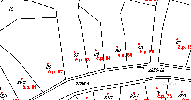 Sušice I 84, Sušice na parcele st. 88 v KÚ Sušice nad Otavou, Katastrální mapa