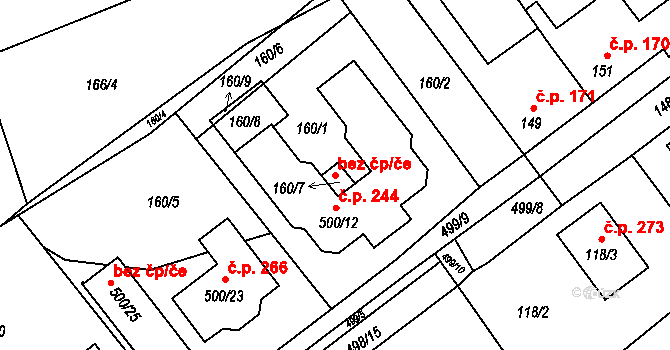 Svinařov 94986401 na parcele st. 160/7 v KÚ Svinařov u Kladna, Katastrální mapa