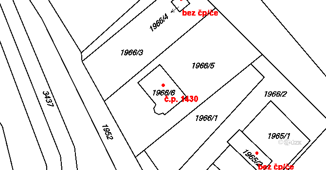 Poruba 1430, Orlová na parcele st. 1966/6 v KÚ Poruba u Orlové, Katastrální mapa