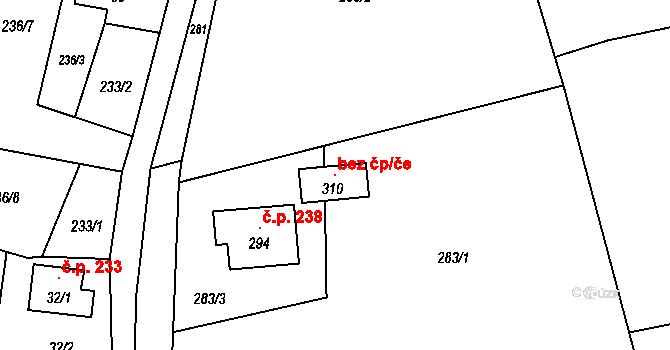 Kamenický Šenov 96467401 na parcele st. 310 v KÚ Prácheň, Katastrální mapa