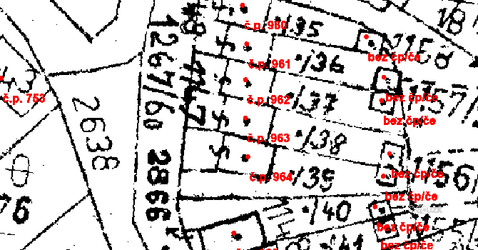 Kamenický Šenov 963 na parcele st. 1146 v KÚ Kamenický Šenov, Katastrální mapa