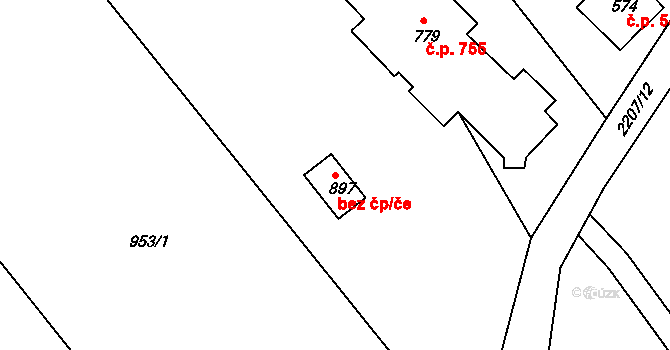 Bublava 38519402 na parcele st. 897 v KÚ Bublava, Katastrální mapa