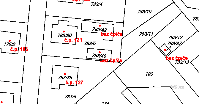 Blížejov 47979402 na parcele st. 783/46 v KÚ Blížejov, Katastrální mapa