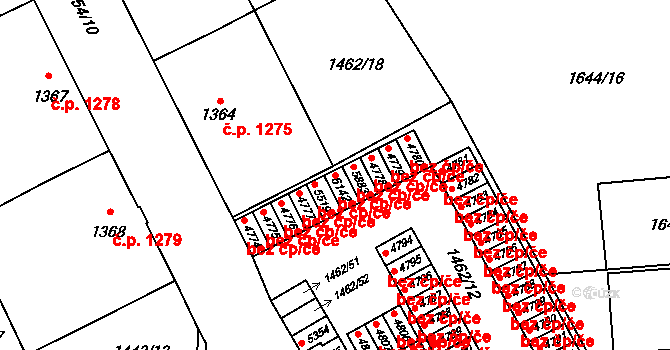 Šumperk 49003402 na parcele st. 6142 v KÚ Šumperk, Katastrální mapa