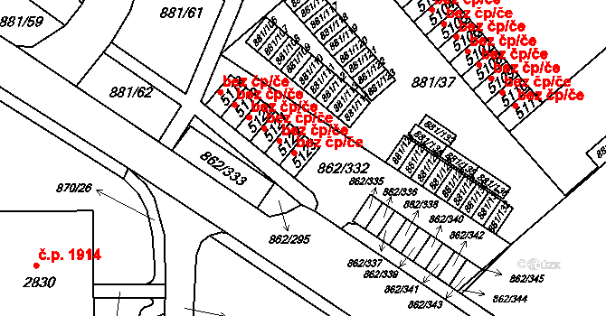 Blansko 49217402 na parcele st. 5123 v KÚ Blansko, Katastrální mapa