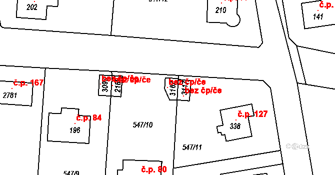 Hradištko 120221403 na parcele st. 3162 v KÚ Hradištko pod Medníkem, Katastrální mapa