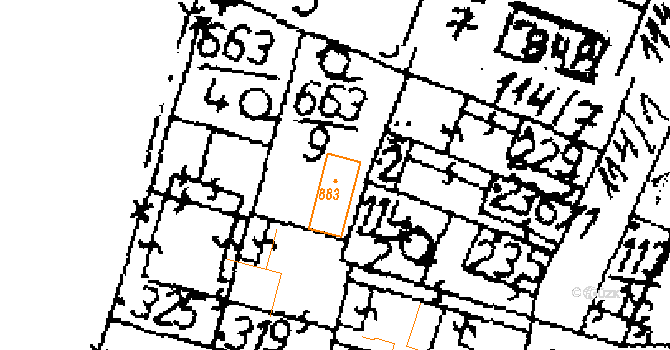 Zlonice 147004403 na parcele st. 883 v KÚ Zlonice, Katastrální mapa