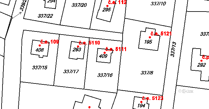 Kozojedy 111, Katastrální mapa