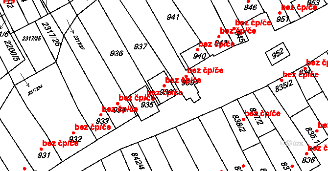Dolní Bojanovice 38875403 na parcele st. 938 v KÚ Dolní Bojanovice, Katastrální mapa