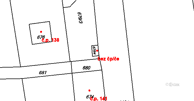 Štěpánovice 39853403 na parcele st. 679/4 v KÚ Štěpánovice u Tišnova, Katastrální mapa