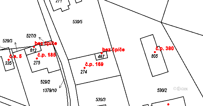 Havlovice 41200403 na parcele st. 467 v KÚ Havlovice, Katastrální mapa