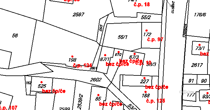 Leskovec 41715403 na parcele st. 87/1 v KÚ Leskovec, Katastrální mapa