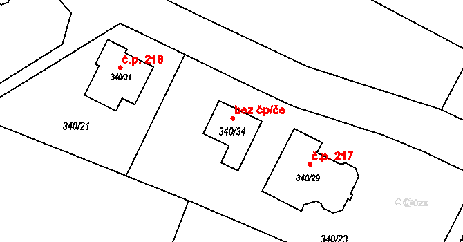 Děhylov 78311403 na parcele st. 340/34 v KÚ Děhylov, Katastrální mapa