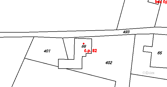 Dolní Nemojov 82, Nemojov na parcele st. 66 v KÚ Dolní Nemojov, Katastrální mapa