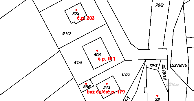 Pecerady 161, Týnec nad Sázavou na parcele st. 506 v KÚ Pecerady, Katastrální mapa