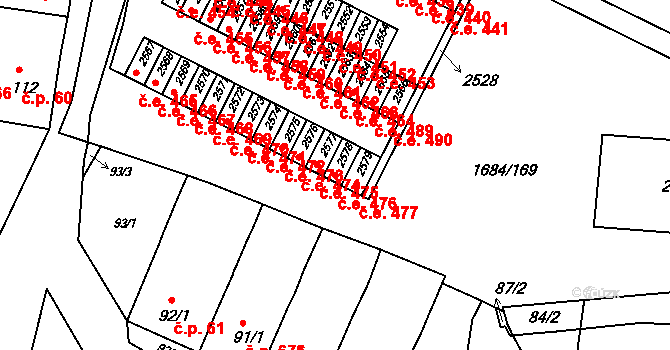 Brno 39491404 na parcele st. 2578 v KÚ Starý Lískovec, Katastrální mapa