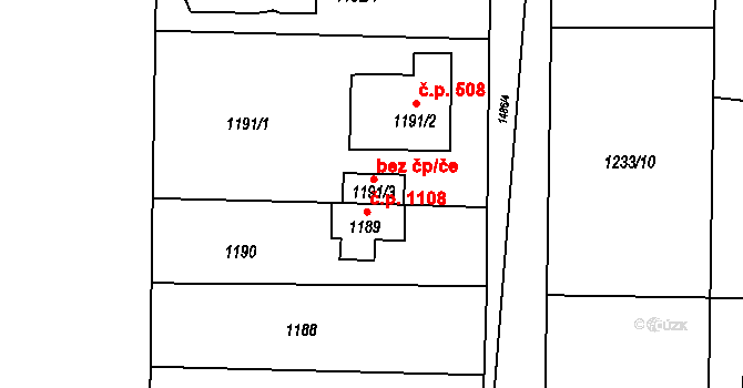 Praha 40462404 na parcele st. 1191/3 v KÚ Dolní Chabry, Katastrální mapa