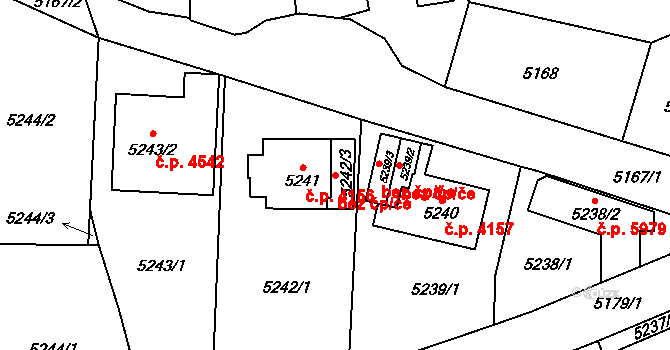 Chomutov 41787404 na parcele st. 5242/3 v KÚ Chomutov I, Katastrální mapa