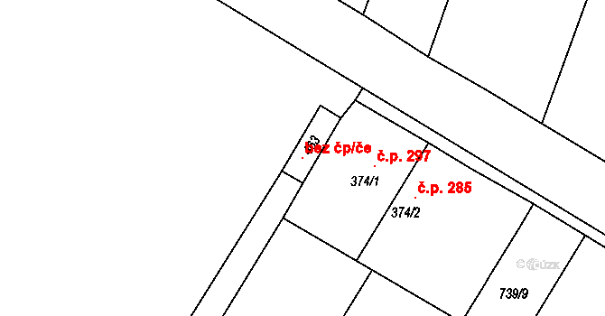 Žeravice 44576404 na parcele st. 463 v KÚ Žeravice u Kyjova, Katastrální mapa