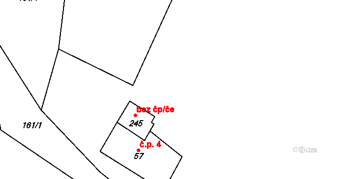 Čachrov 45201404 na parcele st. 245 v KÚ Javorná na Šumavě, Katastrální mapa