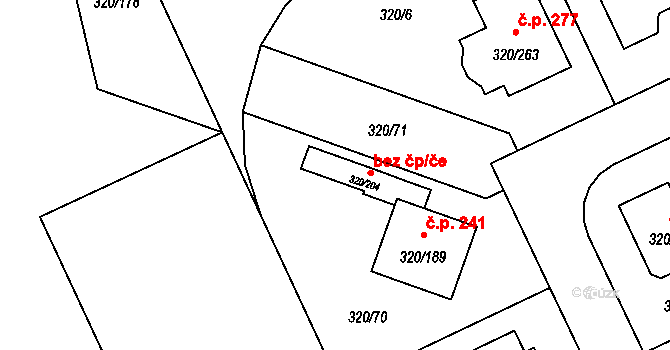 Praha 47811404 na parcele st. 320/204 v KÚ Miškovice, Katastrální mapa