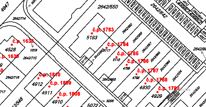 Kuřim 1784 na parcele st. 5117 v KÚ Kuřim, Katastrální mapa