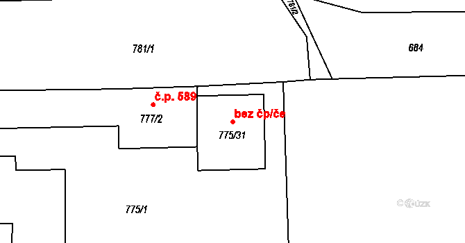 Postřelmov 88543404 na parcele st. 775/31 v KÚ Postřelmov, Katastrální mapa