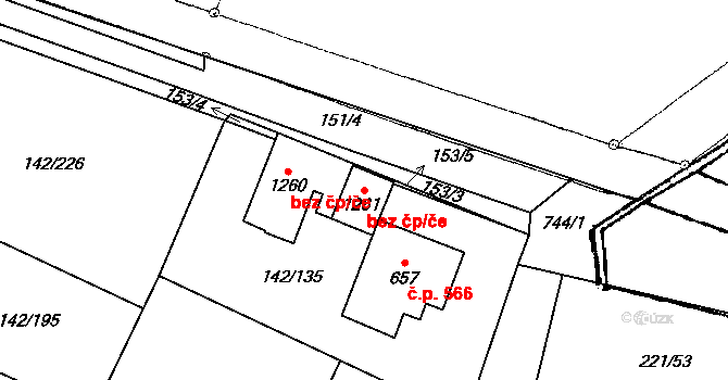 Chotěšov 93912404 na parcele st. 1261 v KÚ Chotěšov, Katastrální mapa