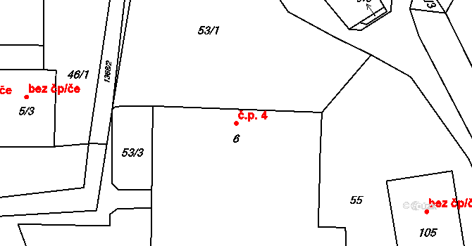 Kruplov 4, Jarošov nad Nežárkou na parcele st. 6 v KÚ Jarošov nad Nežárkou, Katastrální mapa