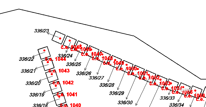 Květušín 1049, Polná na Šumavě na parcele st. 336/27 v KÚ Polná na Šumavě, Katastrální mapa