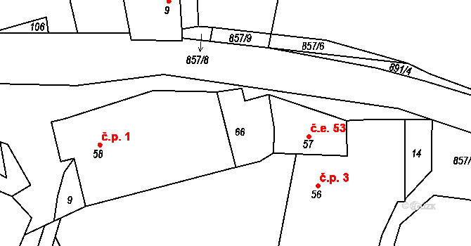 Chřenovice 2, Katastrální mapa