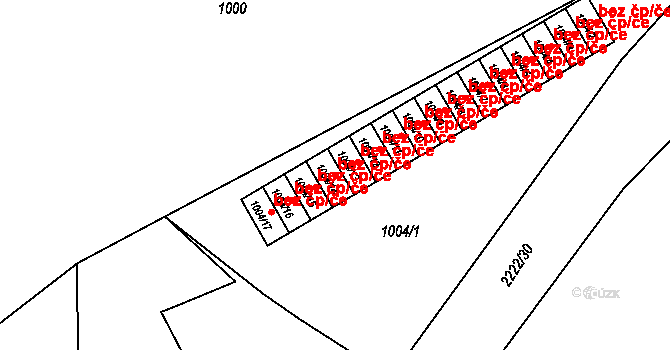 Lipová-lázně 38533405 na parcele st. 1004/14 v KÚ Dolní Lipová, Katastrální mapa