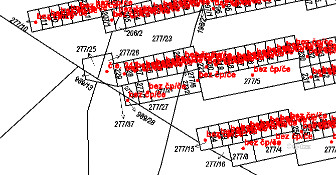 Chlumec 38811405 na parcele st. 277/21 v KÚ Chlumec u Chabařovic, Katastrální mapa